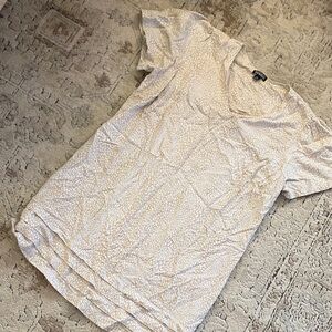 Nicole Miller linen Cream Short Sleeve dress